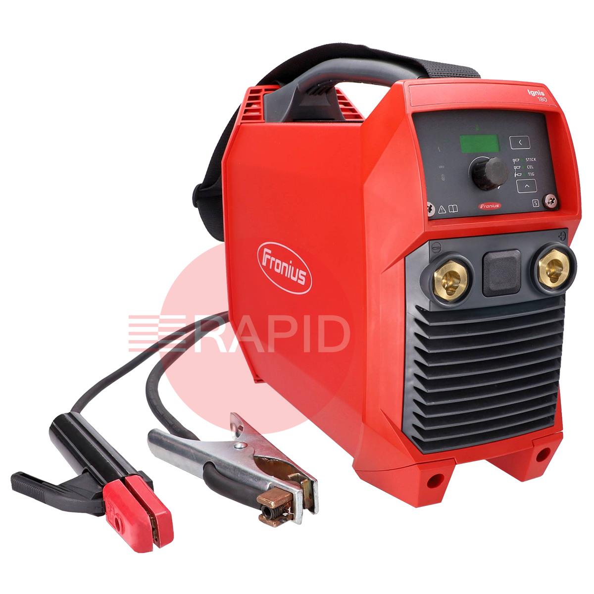 4,075,248,850  Fronius - Ignis 180 Set EFMMA Arc Welder With MMA Leads & Site Carry Case, 230v 1 Phase